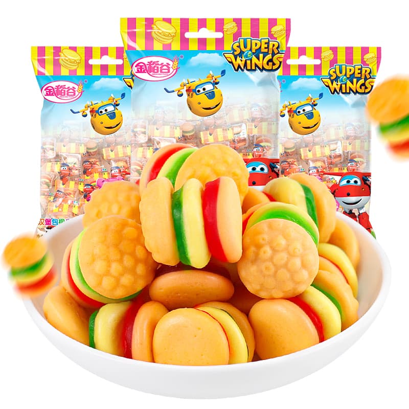 Hamburger gumdrop Burger Gummy Candy for Kids.