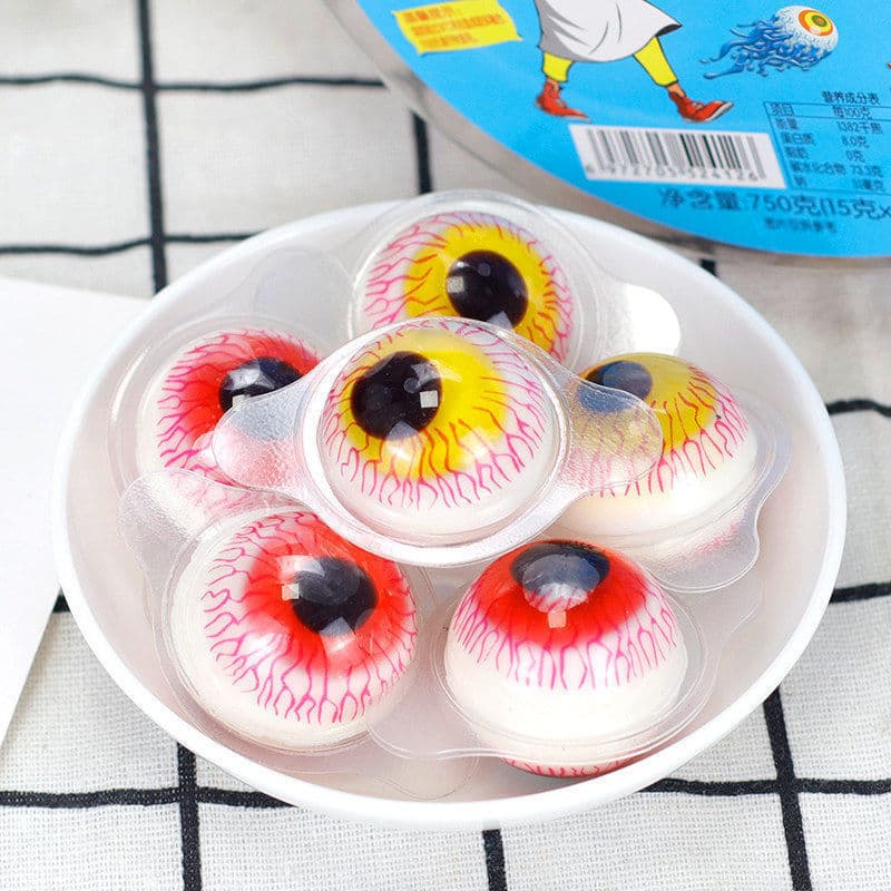 Product image of Halloween candy with 10g bucket 3d4d eyeball earth sugar decoration gummy children's snack candy