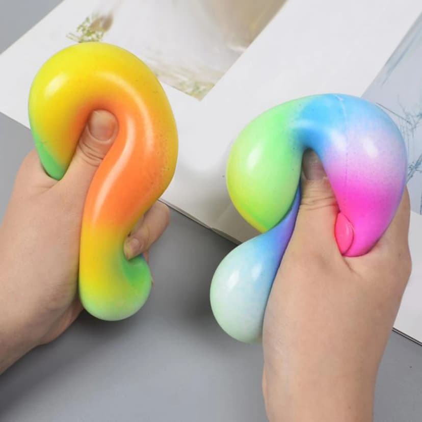 Product image of Rainbow Sensory Squeeze Stress Relief Ball Toy