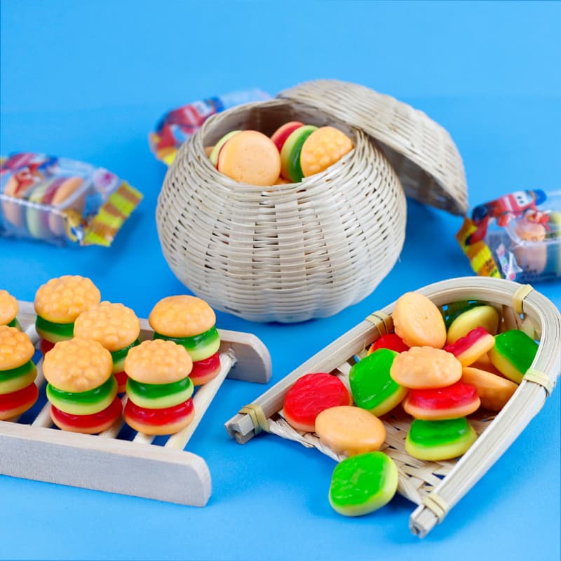 Hamburger gumdrop Burger Gummy Candy for Kids.