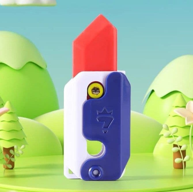 Children Props 3D Print Gravity Cub Jump Small Radish Carrot Knife Mini Model Fun Toy